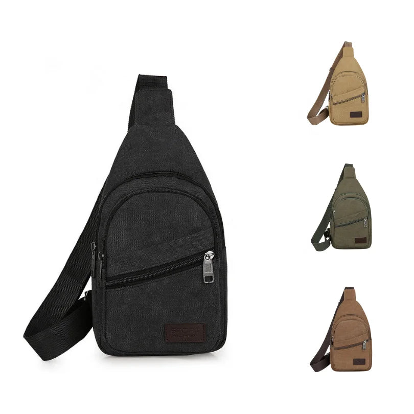 Latest Design Vintage Customizable Sling Bag Portable Gym Sport Canvas Sling Bags for Women