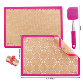 Wholesale BPA Free Reusable Food Grade Heat Resistant Eco-Friendly Silicone Macaroon Baking Mat Customized Non-Stick