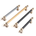 Oukali Modern American Style Kitchen Cabinet Pulls Aluminum Zinc Alloy K Gold Black Grey Drawer Knob Handle