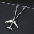 Trendy Hip Hop Titanium Stainless Steel Aircraft Sweater Necklace Jewelry Steel Box Chain Pendant Necklace Personality  Hot Sale