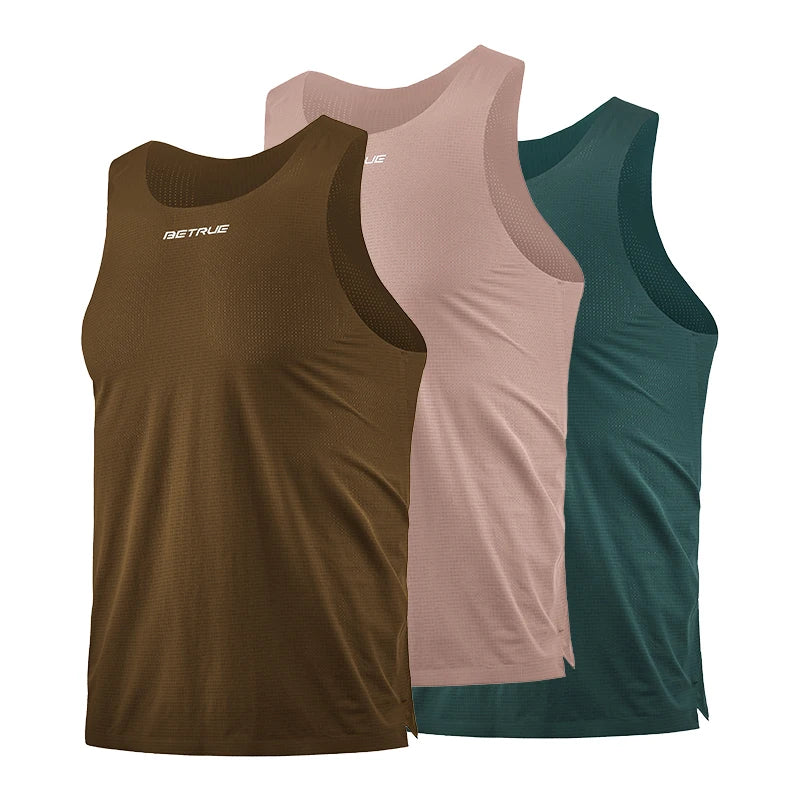 Customized Logo Men Mesh Running Vest Crop Tank Top Loose Fit Muscle Bodybuilding Active Sports Vest