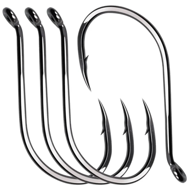 Hot Sale  High Carbon Steel Barbed Black Nickle Octopus Hook Saltwater Fishing Strong Hook