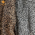 Hot Sales Polyester Tulle Cheetah Flocked Tulle Net Fabric Customize Black Leopard Flocked Mesh Fabric