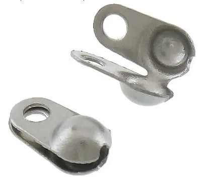 DIY Jewelry Accessories Stainless Steel Bag Buckle Douban End Cap Bean Clip Chain End Bead Tip Clasp-on Sale for Ball Chain
