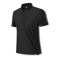 Men's Half-Sleeve for Polo Shirt Breathable Business Sports Casual Top Ice Silk Lapel Yarn Dyed  Plus Size Men's Polo Shirts