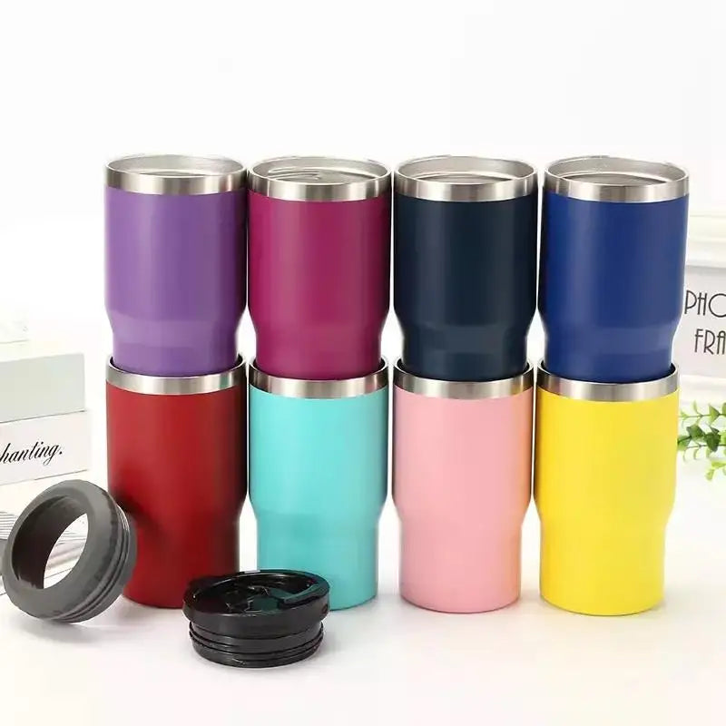 14oz Stainless Steel Can Insulator Beer Holder 5 in 1 Insulated Can Cooler With Beer Opener for All 14 Oz Beer Bottles Slim Can