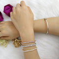 Custom 2.5mm 3mm 4mm 5mm Tennis Moissanite Bracelets 925 Sterling Silver Round Diamond Cut Bracelets & Bangles