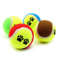 Durable Dog Sport Tennis Ball Chew Toys Interactive Dog Bite Training Footprint Non-Toxic Soft Rubber Dog Tennis Sustainable