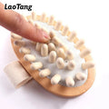 Wooden Massager Body Brush Hand-held Cellulite Reduction Portable Relieve Tense Muscles Natural Wood Head Scalp Massage Tool