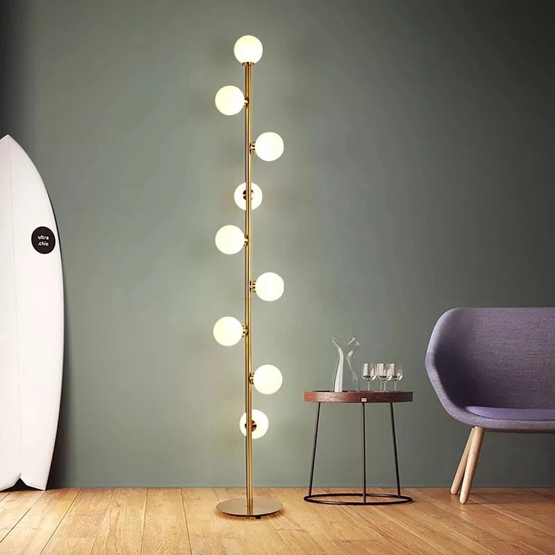 Modern Minimalist Light Luxury Post-modern Bedroom Living Room Lamp Art Designer Glass LED Floor Light