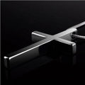 POYA Custom Tungsten Plain Thick Solid Simple Cross Pendant High Polished Gift for Men