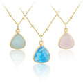 New Design Teardrop Color Gemstone Pendant Factory Supplier for Simple Translucent Crystal Stone Necklace