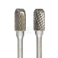 Type W Cylinder Flat Nose Tungsten Carbide Burr Rotary File Grinding Bits with Single Double Cut 3mm 6mm Shank Contouring Tools