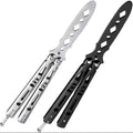 Safe Unsharpened Knife Foldable Knife for Practice Training Stainless Steel Butterfly Knife Multi-color for Choice