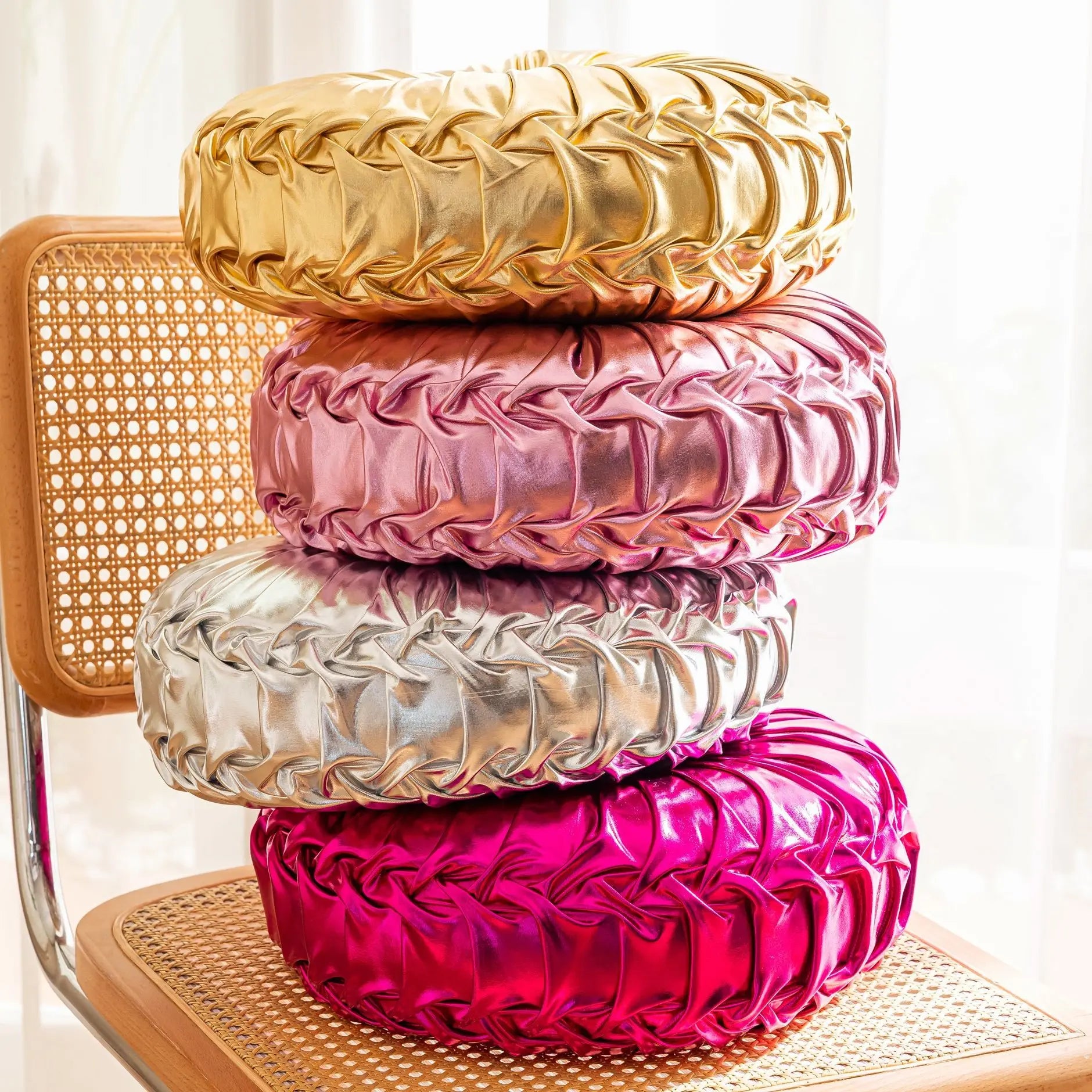 Amity Factory Wholesale Luxury PU Pumpkin Wheel Pillow & Cushion Nordic INS Solid Pattern for Bedhead & Sofa Seat Home Hotel Use