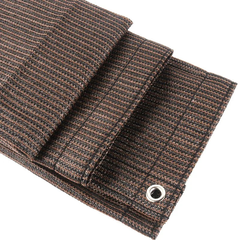 Popular Thicken Chocolate Brown 1.5x2m HDPE Privacy Net for Garden Fence