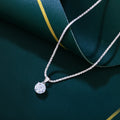 Hot Selling Jewelry 8mm Diamond Like Cubic Zircon S925 Sterling Silver Star Chain Pendant Necklace for Women Fashion Girls Gift