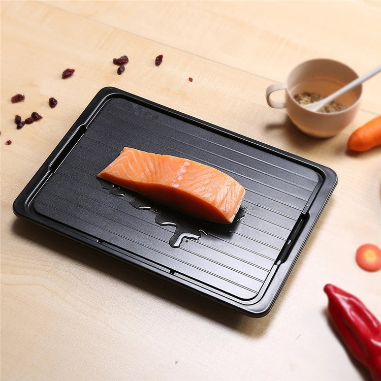 Metal No Electricity With Drip Pan Defrosting Plat Improved Defrost Tray and Thawing Plate for Meat Kitchen Board