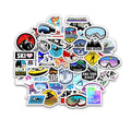50PCS Snow Go Ski Custom PVC Stickers 3D Graffiti Laptop Skateboard Guitar Pegatinas Inkjet Waterproof Winter Sticker