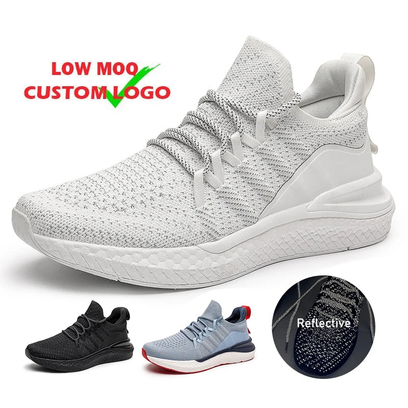 Custom Quality Men Designer Casual Cushioning Walking Shoes Man Breathable Sports Running Shoes Light Weight Sneakers for Men