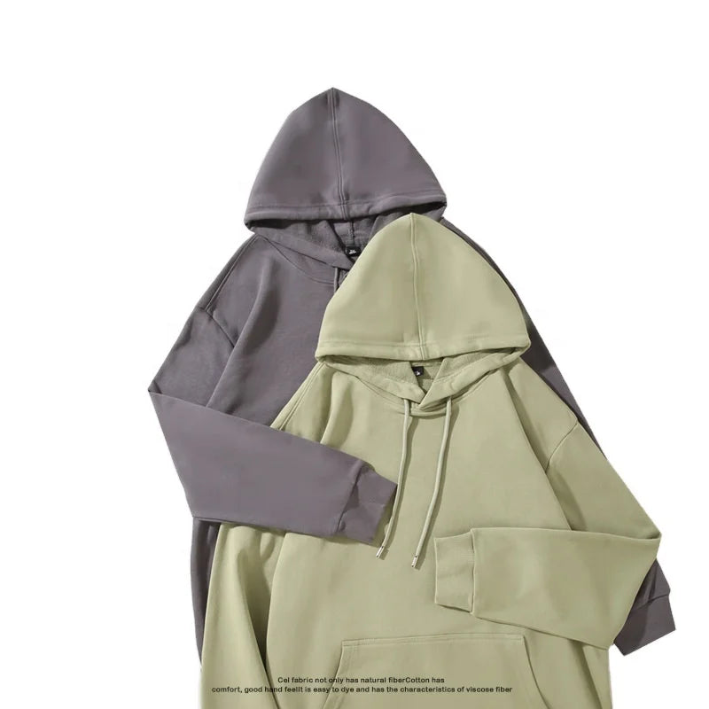 2025 Quality 380gsm French Terry Oversized Sweatshirt Plain French Terry 100% Cotton Hoodie 380gsm Wholesale 380gsm Hoodie