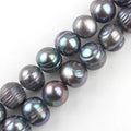 Wholesale Fashion 10-11MM Black Nearround Freshwater Pearl Beads for Jewelry DIY Making Bracelet