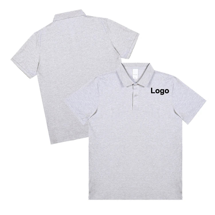 Custom Embroidery Printed Work Golf Polo Shirts Plus Size Tshirt Men Boys Cotton Knitted Button Breathable Polo Team Uniform