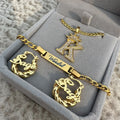 Lateefah NEW European and American Jewelry Set Ornaments Necklace Earring Bracelet Ring Set