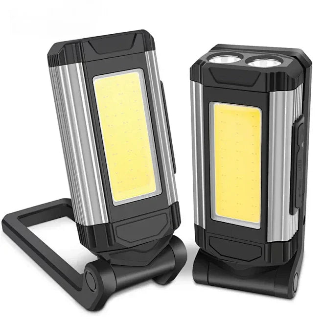 USB Rechargeable Portable LED Lantern Work Light COB Type C Magnet Cable Power Bank Function Flashlight Lamp for Camping