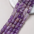 6*8mm Natural Amethyst Beads Round Cylinder Tube Loose Gemstone Beads for Jewelry Making DIY Bracelet Necklace