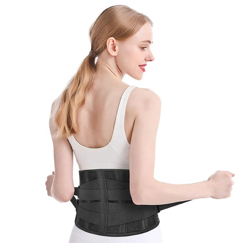 Fitness Adult Mesh Breathable Lumber Support Adjustable Elastic Double Pressure Waist Support Belt