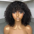 Wholesale Pre Plucked Glueless Virgin Brazilian Lace Front Wigs Human Hair Afro Kinky Curly Wig with Bangs for Black Women