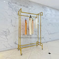Floor-Standing Garment Rack Modern Elegance Bridal Boutique Dress Racks Heavy Duty Gold Wedding Dress Stand Bridal Store Racks