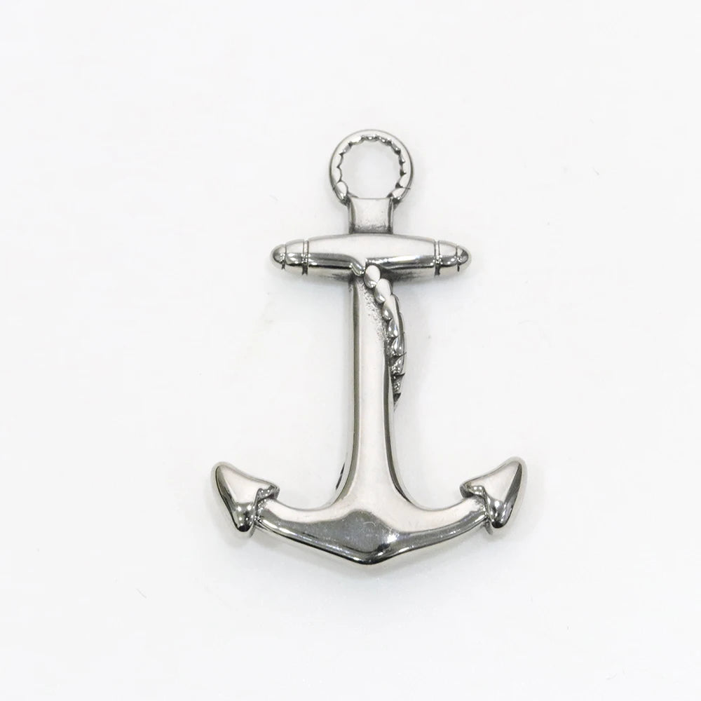 Trendy Stainless Steel Anchor Shape Necklace Pendant for Unisex Gift