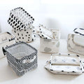 Home Sundry Foldable Toy Laundry Bags Storage Basket Desktop Cotton Canvas Fabric Storage Organizer Basket