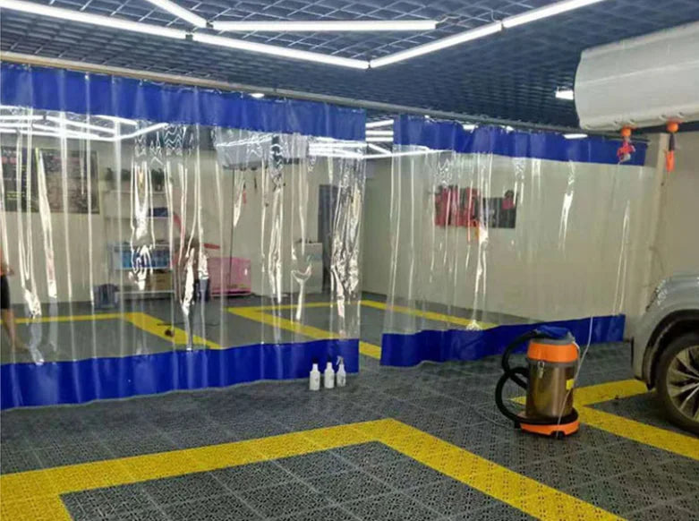 Soundproof Car Wash Curtain Transparent Pvc Curtain Clear Panel Industrial Plastic Curtains for Terrace MegaBDM