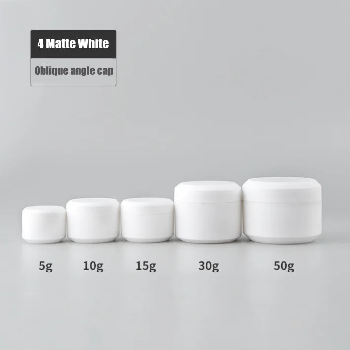 Travel Serum Sunscreen Cosmetic Packaging Container 5ml 10ml 15ml 30ml 50ml White Black Skincare Plastic Cream Jar