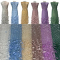 DS Factory Wholesale Feather Beads Sequin Embroidered Mesh Wedding Dress Fairy Dress Fabric