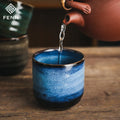 Ceramic Japanese Matcha Cup Fambe Cup Without Handle Lemon Mug