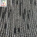 Hot Sale Stripe Pattern Heavy Beaded Lace Embroidery Women New Luxury Mesh Crystal Sequins Wedding Bridal Dress Fabric