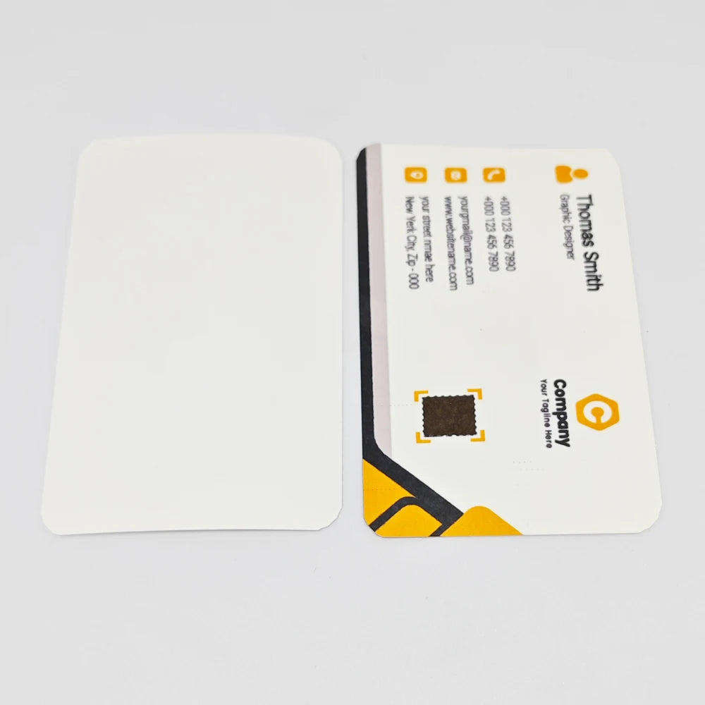 Waterproof Sublimation PET Business Cards Blank Bank Cards Heat Press Custom Name Cards