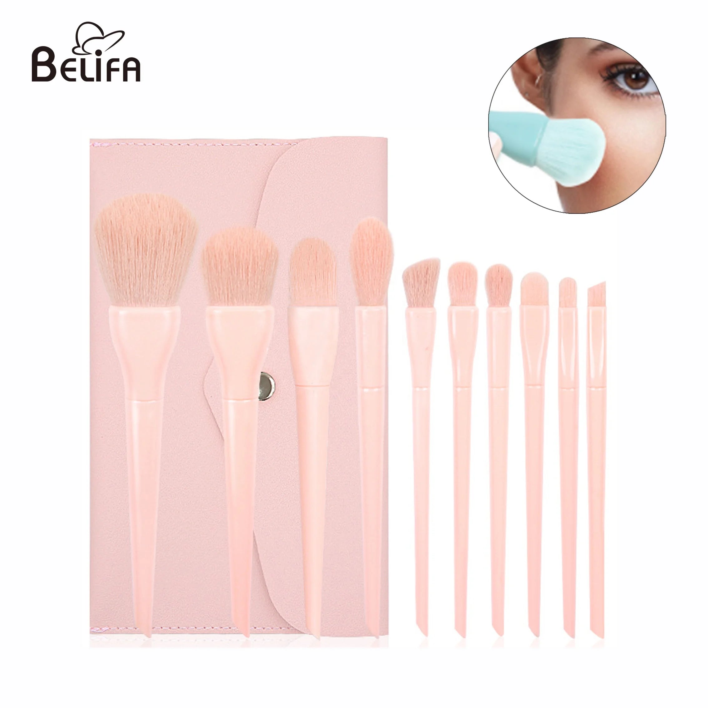 10pcs Vegan Brocha De Maquillaje Cosmetic Colorful Orange Green Blue pink Make up Makeup Brush Set