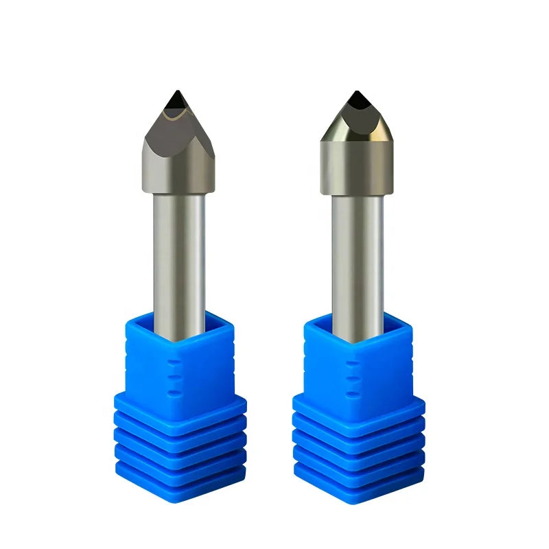 New Design CNC 4 Edge Flute PCD Stone Milling Carving Tools Diamond PCD Engraving Bit for Marble Granite
