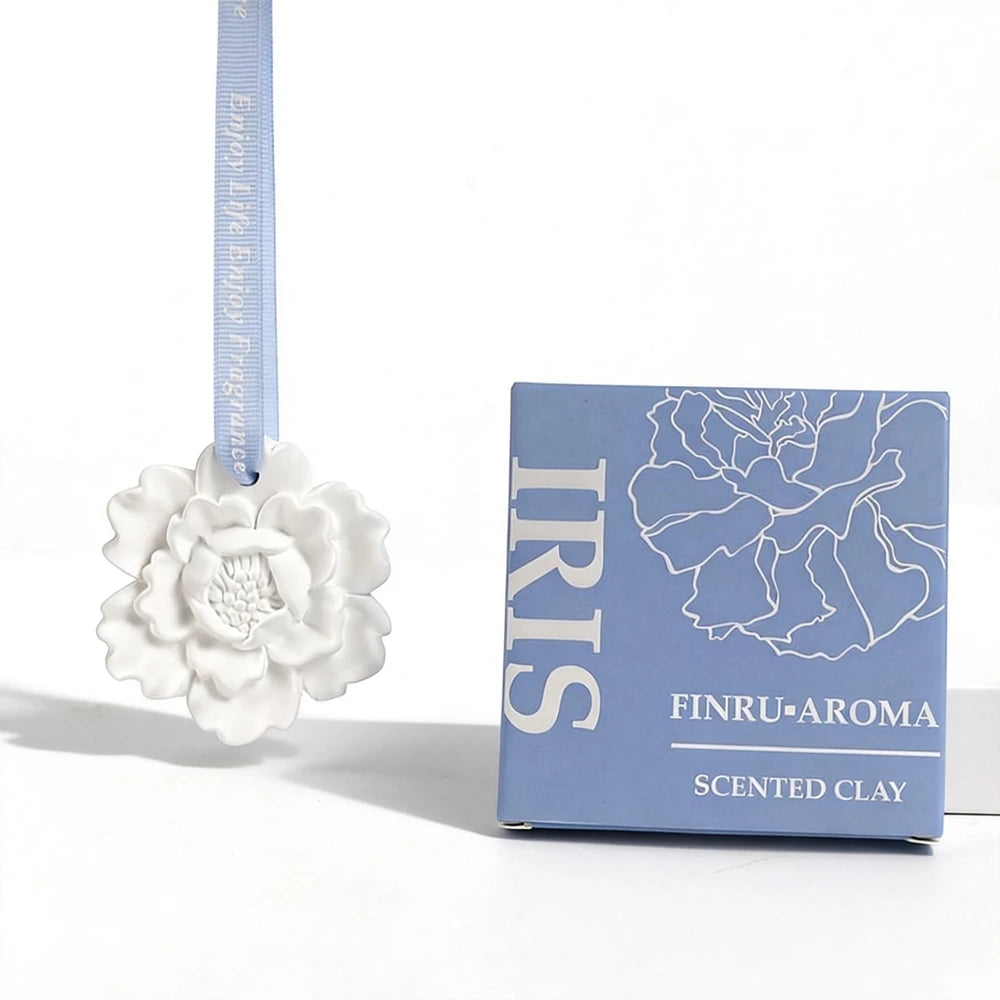 Wholesale Hanging Scented Ceramic Wardrobe Car Air Freshener Porcelain Flower Aroma Plaster Fragrance Essential Oil Diffuser