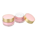 Low MOQ in Stock Double Wall Frosted 10g 10ml Lotion Jars With Lids Plastic Pot Cream Pink Cosmetic Jar