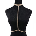 Sensational Bikini Body Chain with Multi-Strand Rhinestone Waist and Body Jewelry