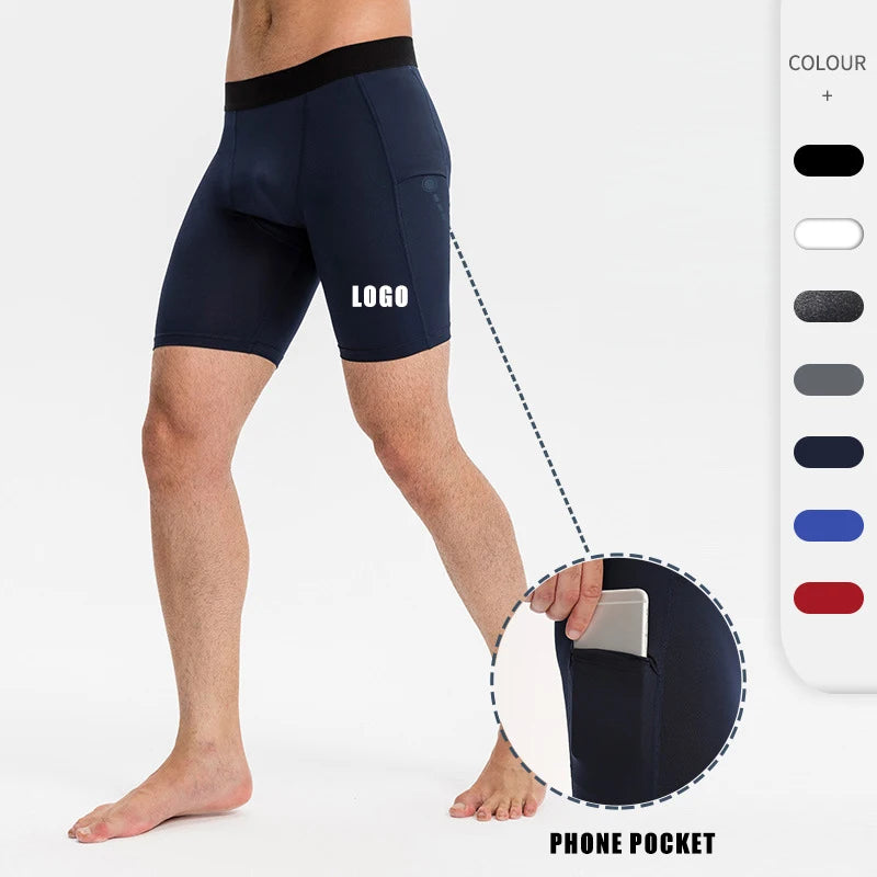 Ropa Deportiva Hombre Mens Plus Size Athletic Biker Yoga Sports Running Seamless Pocket Compression Gym Shorts