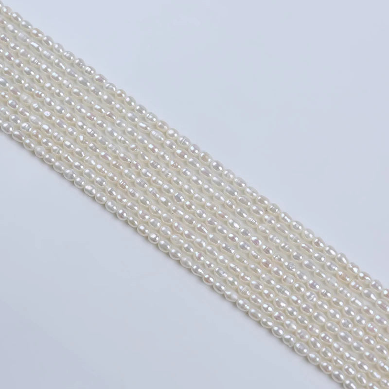 Colorful Tiny 2.5-3mm Natural Freshwater Rice Shape Pearl Loose Pearls for Jewelry Making