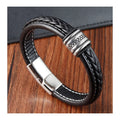 Wholesale Leather Braided Bracelet Jewelry Engraving Men'S Personal Stainless Steel Magnetic Bracelet for Men