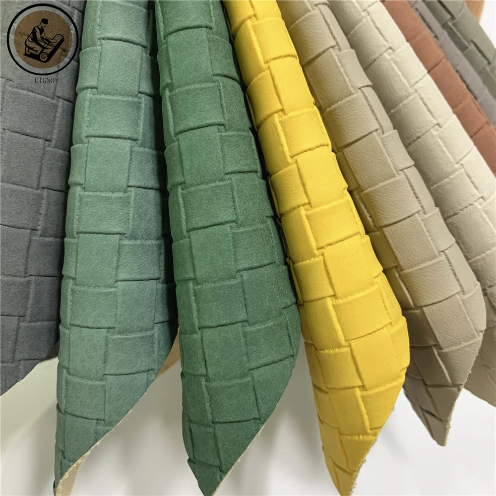 Good Quality Woven Pattern Embossed PU Leather Chair for Upholstery Furniture/Sofa Chair/Automotive Interior